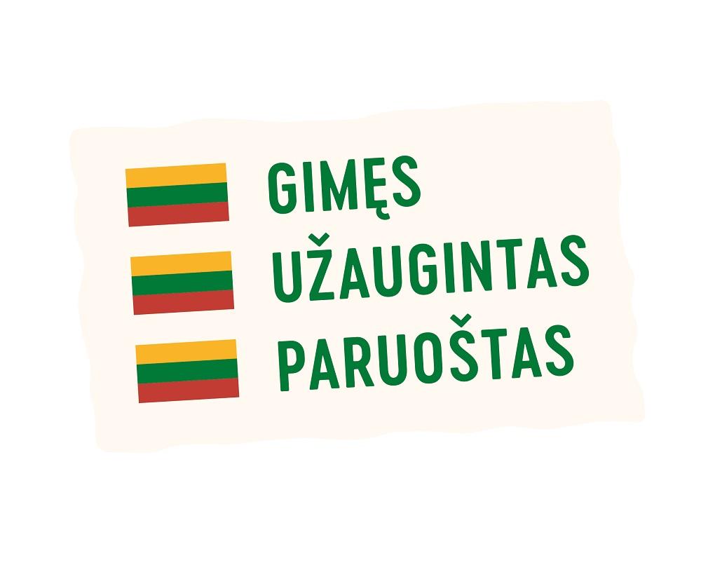 Prekės ženklas: GIMĘS UŽAUGINTAS PARUOŠTAS